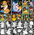 Zhanmai 48 Pcs Cute Animals Velvet Coloring Posters Felt Pages to Color Cute by Zhanmai