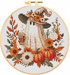 VIGEGU Ghost Cross Stitch Kits for Adults Beginners, Halloween Stamped Cross by VIGEGU