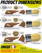 3 Pack Pro Paint Brush Set, Comfy Rubber Handle, Ultra-Smooth & Even Finish - Image 6