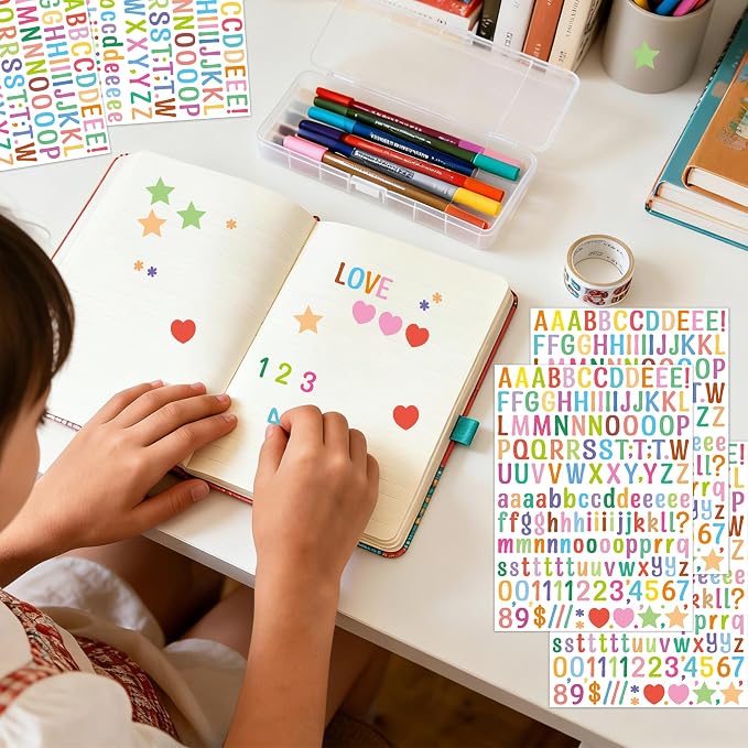 Letter Stickers 0.5 inch, Self-Adhesive Vinyl Waterproof ABC Letter Stickers - Image 4