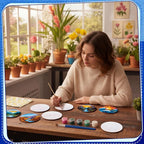 Reallnaive 8 Pcs Mountain Paint by Numbers Coasters Kit - Image 6