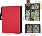 GERMUN 3 Ring 9 Pocket Zipper Card Binder, 720 Double Sided Standard PU Trading - Image 2