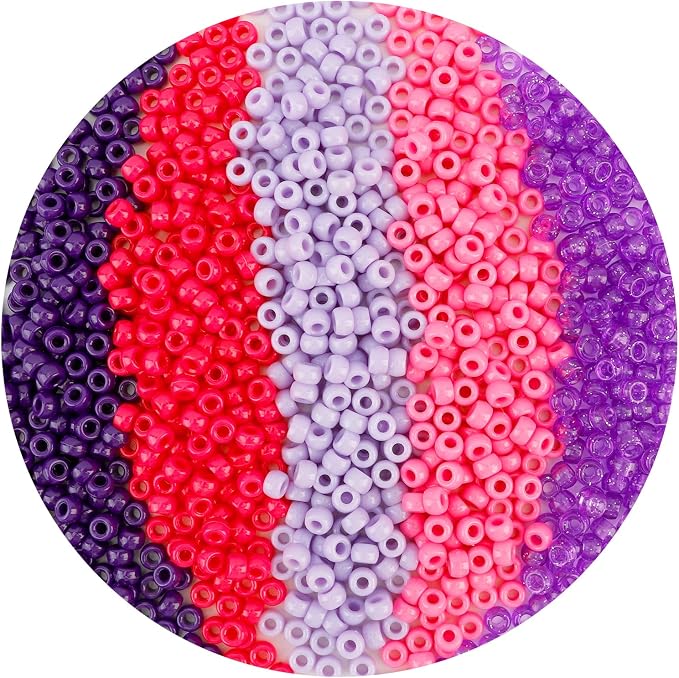 1100pcs Pony Beads, Hair Beads, Small Bulk Christmas Bracelet Bead, Cuentas by QPIXVB