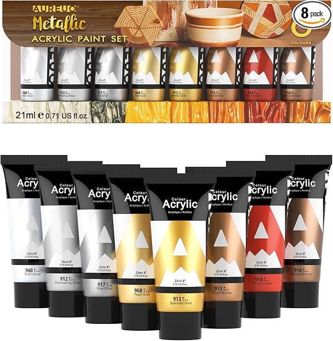 AUREUO Metallic Acrylic Paint Set by AUREUO