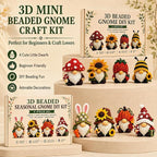 3D Beaded Gnome DIY Kit, Mini Beaded Gnome Craft Kit, Funny Handmade Gnome DIY - Image 2