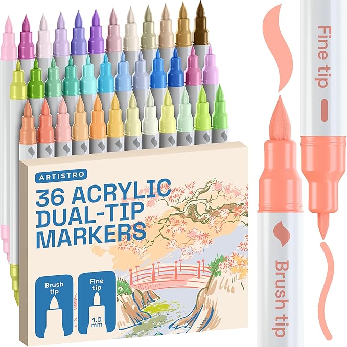 ARTISTRO 36 Pastel Acrylic Paint Markers by ARTISTRO