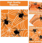 100 Pcs Spiderweb Party Plates and Napkins - Image 3