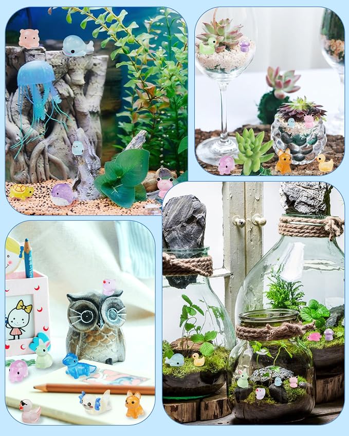 FIVEIZERO 100PCS Luminous mini Resin Animals Bulk - Image 5