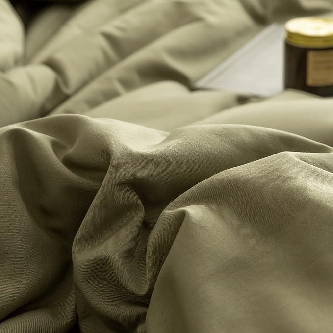 ROSGONIA California King Comforter Set Olive Green, All Season Bedding Blanket - Image 7