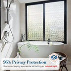 Windimiley 3D Diamond Frosted Glass Window Privacy Film, Static Cling No-Glue - Image 2