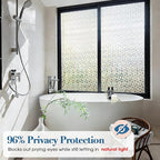 Windimiley 3D Diamond Frosted Glass Window Privacy Film, Static Cling No-Glue - Image 2