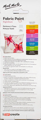 Mont Marte Permanent Fabric Paint Set 8 x 20ml Vivid Colours - Image 7
