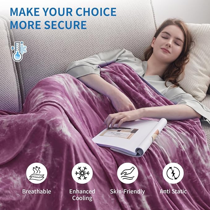 Guohaoi Cooling Throw Blanket for Hot Sleepers, Decortive Tie Dye, Arc-Chill - Image 4