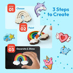 JOYIN 12 pcs Fantasy Wooden Magnets, Kids Unicorn Painting Craft, Spring and - Image 3
