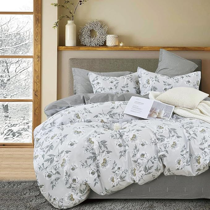 LEMIROE Floral Cotton Comforter Twin Size by LEMIROEBEDDING