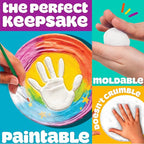 Play-Doh Air Dry Clay Handprint Stone, Includes Reusable Mold, 5 Acrylic Paints - Image 2