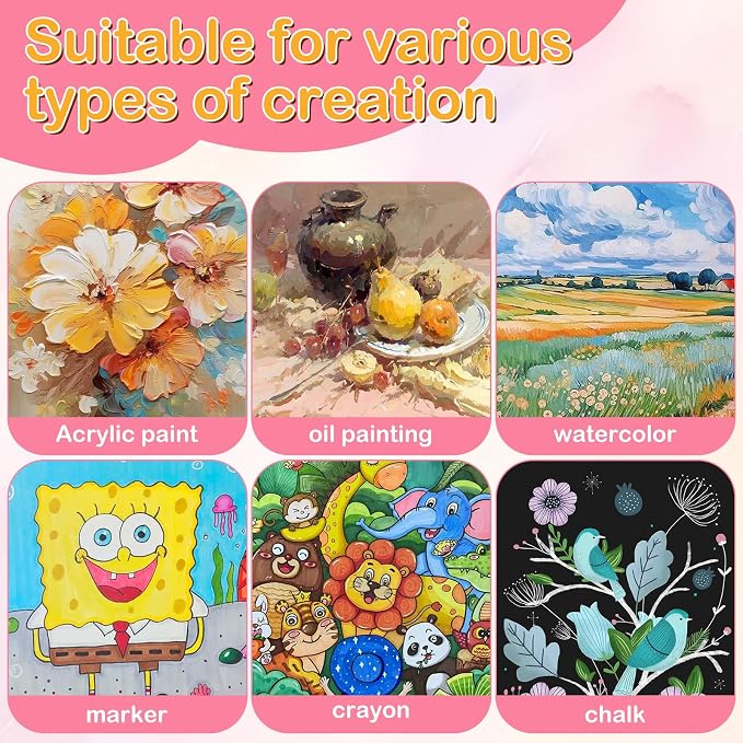 ESRICH 3x3IN Small Canvases for Painting, 64 Pack Mini Canvas Boards Cotton - Image 4