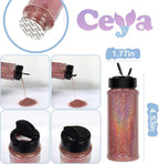 Ceya 3.8oz/ 110gHolographic Ultra Fine Glitter Powder Laser Pink Mauve Glitter - Image 4