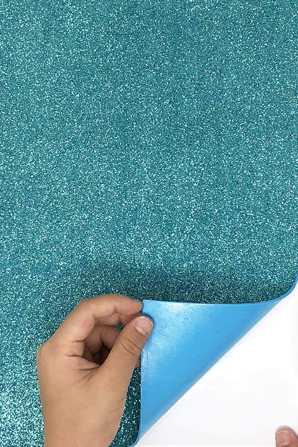 Allgala 12 Pack Glitter EVA Foam Paper 8 x 12inch Sheets-Turquoise Color by Allgala