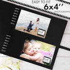 Bstorify 10 x 10 Inches Scrapbook Album 70 Pages Black Thick Kraft Paper Corner - Image 4