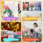 3 Pack Framed Paint by Numbers Flower - Image 7