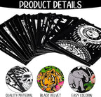 Zhanmai 48 Pcs Fuzzy Velvet Coloring Posters Artistic Edition Animal Fuzzy - Image 3
