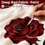 Nicpro Dark Red Fabric Paint, 8.45 oz Fabric Paint - Image 3