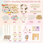 NewOasis 513Pcs Gold Keychain Making Kit & Bag Charm Kit, DIY Lip Gloss Charms - Image 2