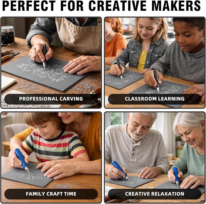 Falling in Art Professional Soft Linoleum Carving Block, 9 Inches by 12 Inches - Image 4