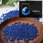 4000pcs Blue 3mm Pearl Beads - Image 2
