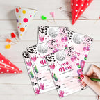 Cowgirl Birthday Invitations, 25 Double-Sided Invitation Cards - Image 3