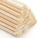Yulejo 50 Pieces Balsa Wood Sticks, 1/2 x 1/2 x 12 Inch Square Wooden Dowels by Yulejo