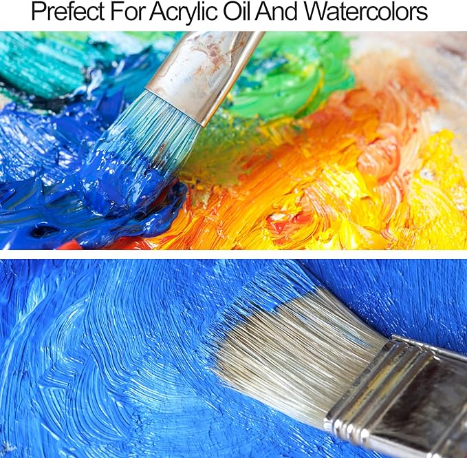 Paint Brushes Set of 24 Pieces Wooden Handles Brushes - Image 6