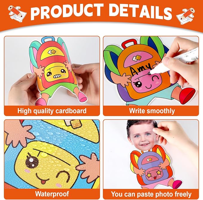 gisgfim 80Pcs Backpack Cutouts Back to School Decorations Bulletin Board - Image 3