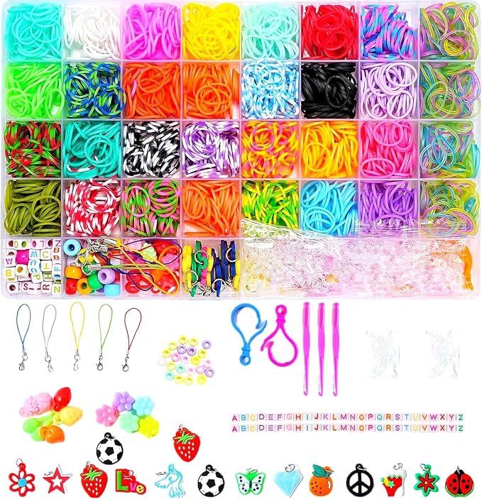 DDCOWP 2500+ Rubber Band Bracelet Kit, Loom Bracelet Making Set by Unknown