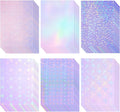 Nezyo 60 Sheet Holographic Laminate Sheet Clear Glitter A4 Size Vinyl Sticker by Nezyo