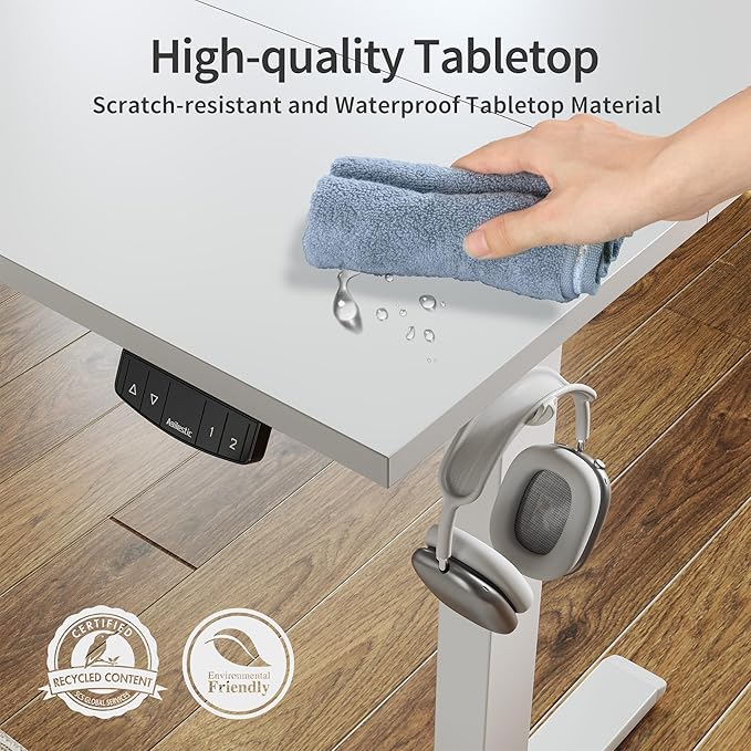 Agilestic Electric Standing Desk, 63 x 24 Inches Height Adjustable Desk - Image 5