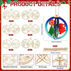 Chunful 72 Pcs DIY Wooden Crafts to Paint 3D Unfinished Paint Your Own - Image 4