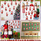 60pcs Christmas Theme Cutouts Santa Claus Bulletin Board Decorations Xmas Santa - Image 7
