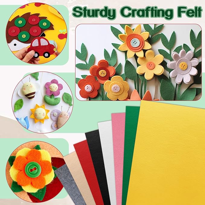 Luomorgo 8 Pcs Stiff Felt, 8 x 12 Inch, 2mm Thick, - Image 5