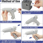 Halobios Hot Glue Gun, Fast Preheating Hot Melt Glue Gun - Image 8