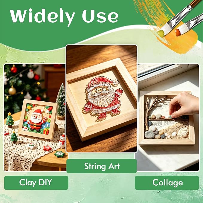 ESRICH 6x6 Inch Wood Panels, 4 Pack Square Craft Wood Canvas Boards, Blank - Image 5