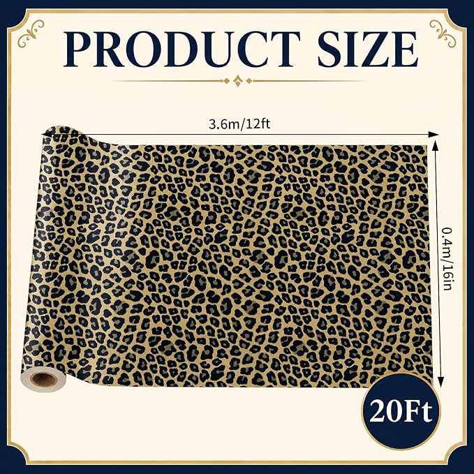 Leopard Print Bulletin Board Paper Roll Cheetah Bulletin Board Background Paper - Image 2