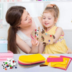 WATINC 6Pcs Hand Puppet Making Kit, Art Craft Felt Sock Puppet Toys, Creative - Image 5