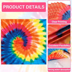 48Pcs Tie Dye Paper Plates and Napkins Rainbow Tie Party Decorations Dye - Image 4