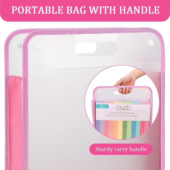 Caydo 3PCS Scrapbook Paper Storage Organizer - Image 5