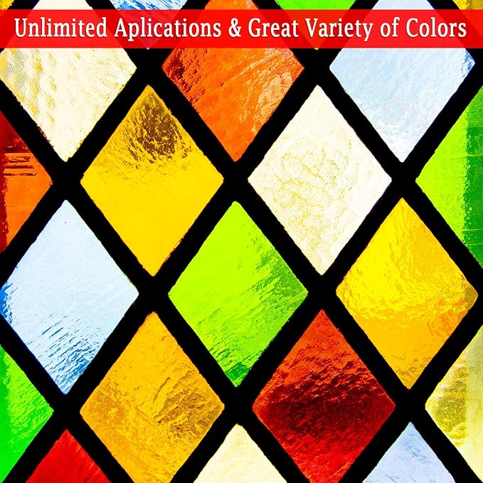 Outus 104 Pcs Colored Cellophane Sheets Cellophane Wrapping Paper - Image 6