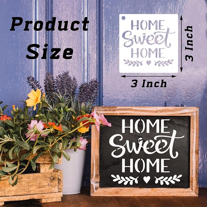 80 Pcs 3 x 3 Inch Stencils for Painting on Wood, Reusable Farm Animal Plastic - Image 2