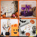 AUGSUN 189Pcs Halloween Keychain Making Kit Holiday DIY Keychain Craft | - Image 6
