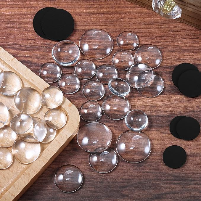 72 Pieces Round Craft Magnets Glass Ceramic Ferrite Magnet - Image 6